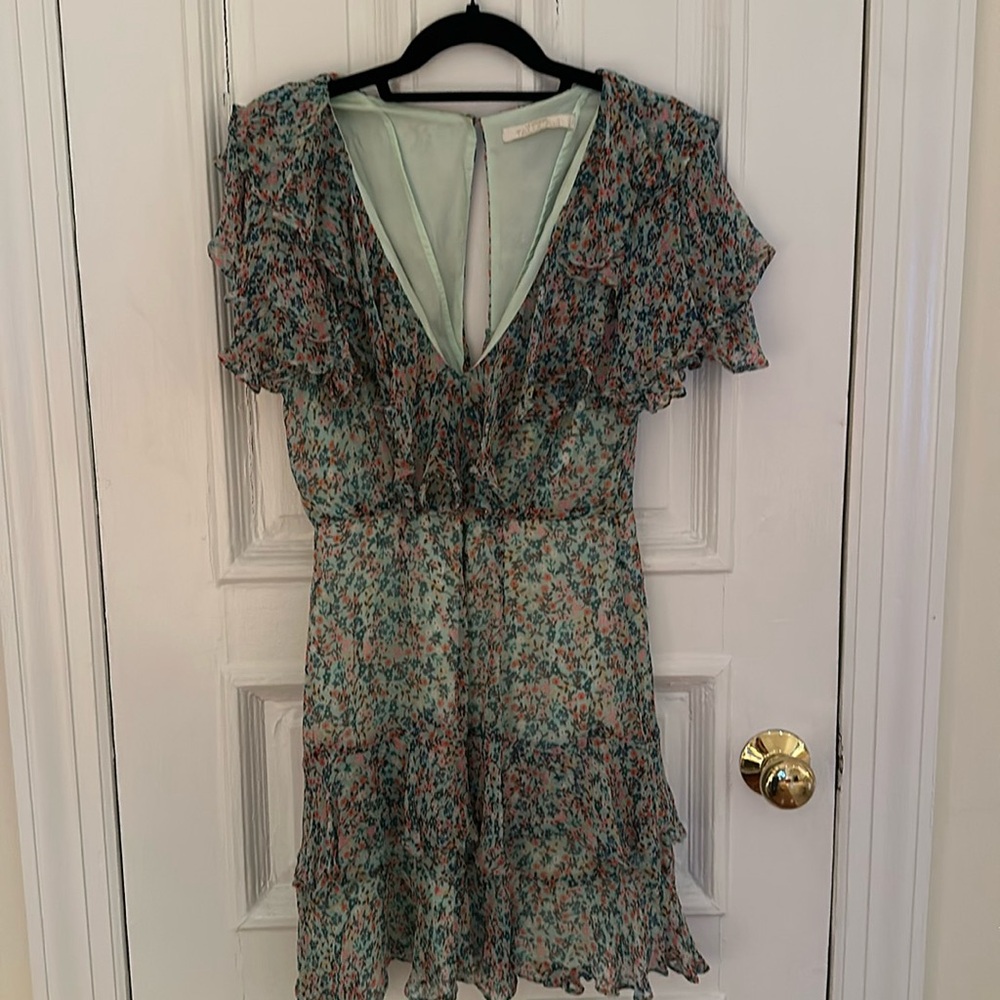 Light weight floral print Talulah mini dress with ruffle detailing.